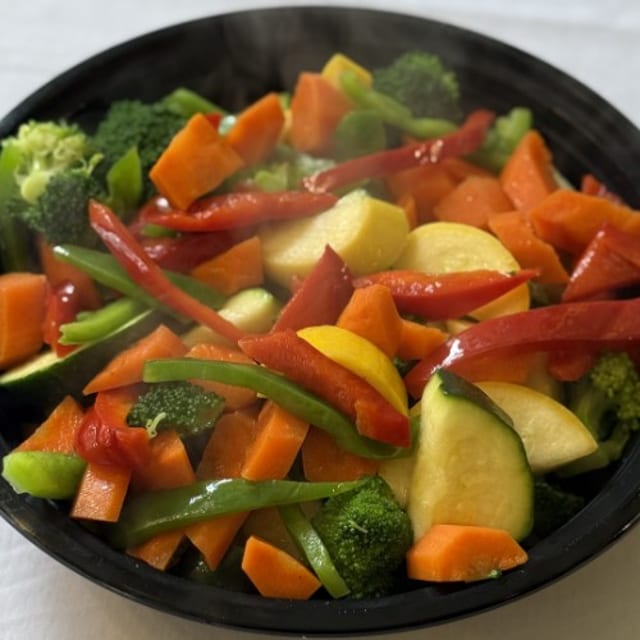 Fresh Steamed Vegetables.