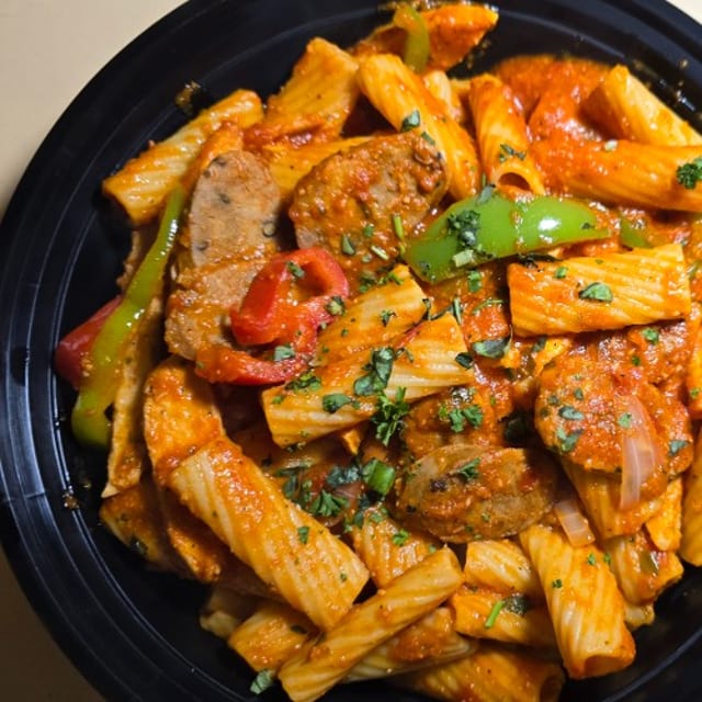 Spicy Chicken and Sausage Jambalaya.