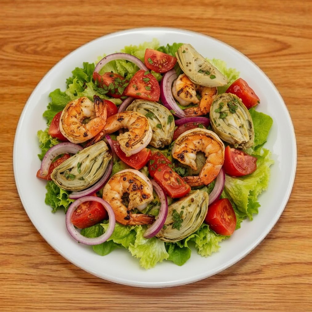 Grilled Prawns Salad.