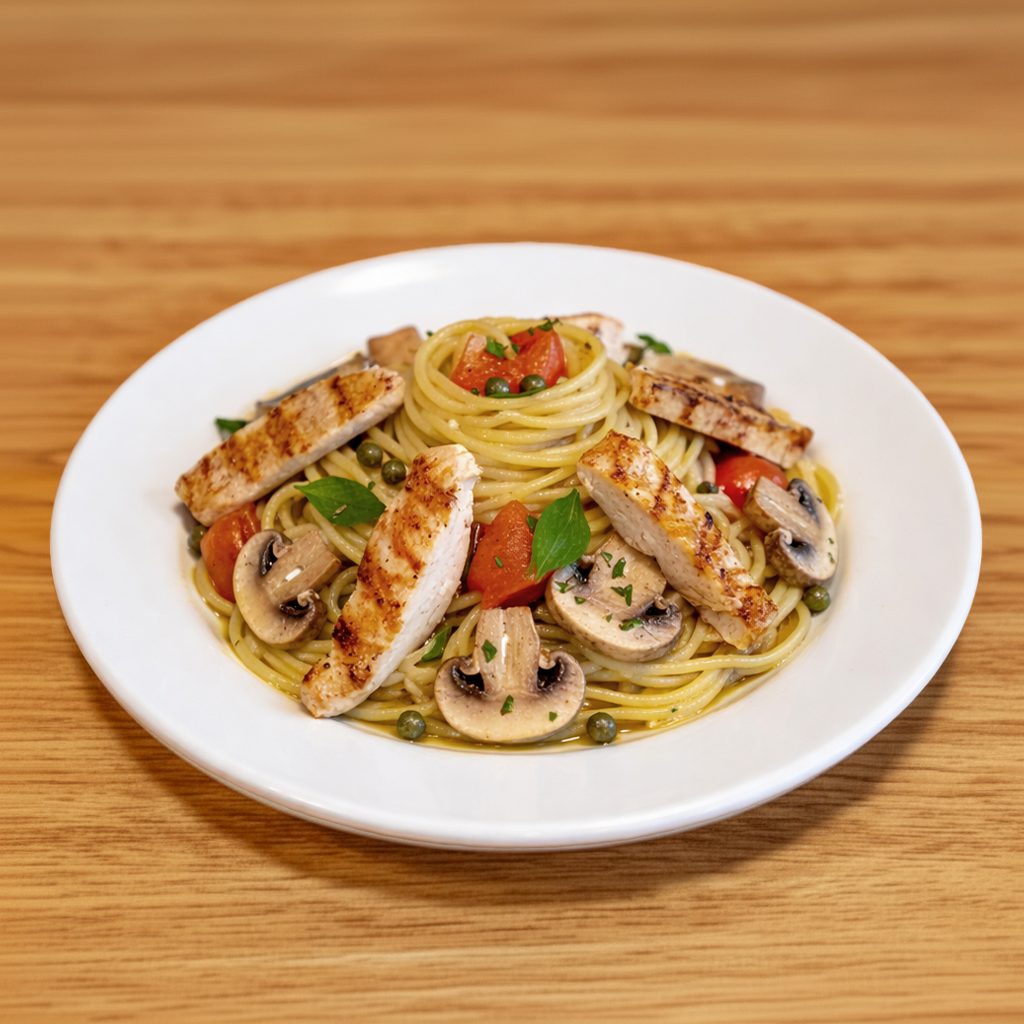Grilled Chicken Piccata Olio.