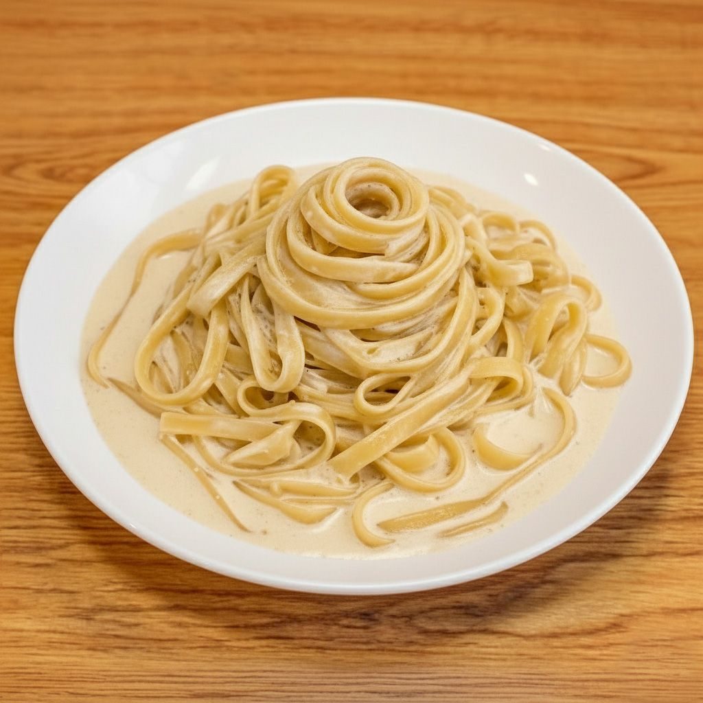 Traditional Fettuccine Alfredo.