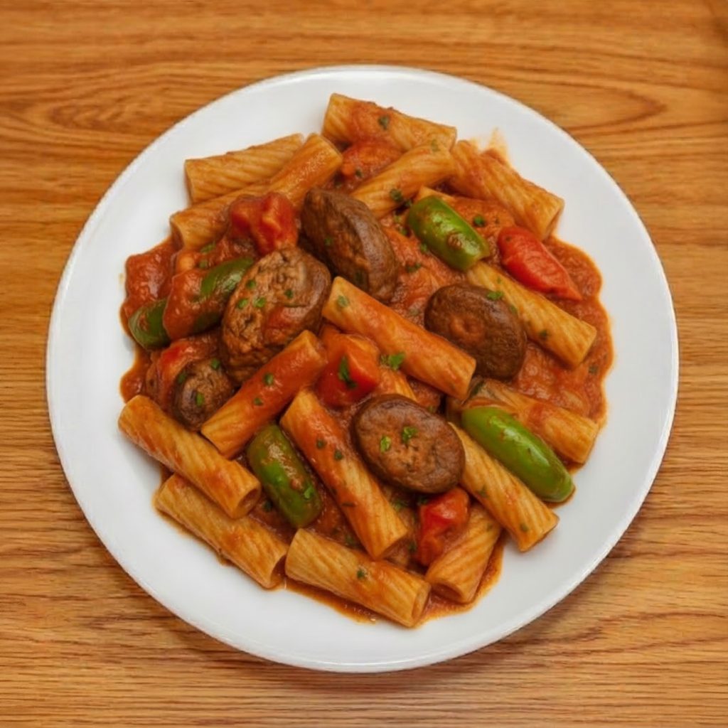 Spicy Chicken and Sausage Jambalaya.