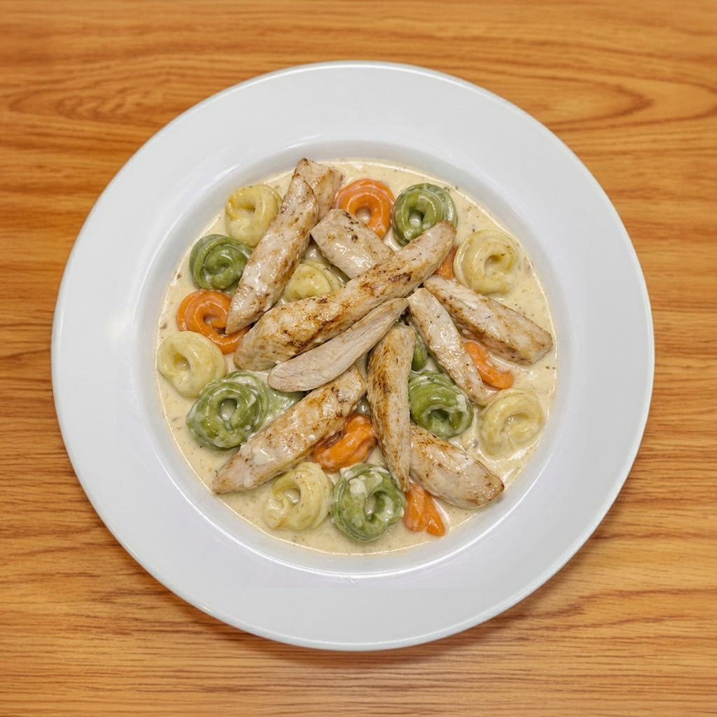 Tortellini in 4 Cheese with Chicken.