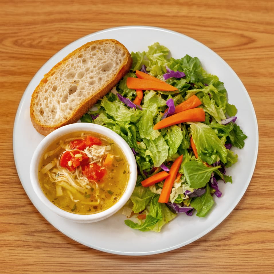 Soup and Side House Salad.