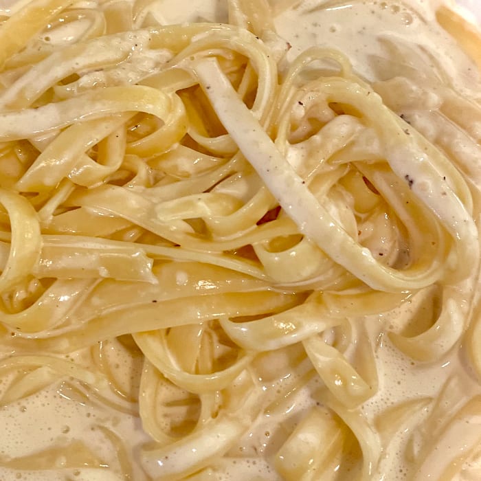 Fettuccine and 4 Cheese Sauce.